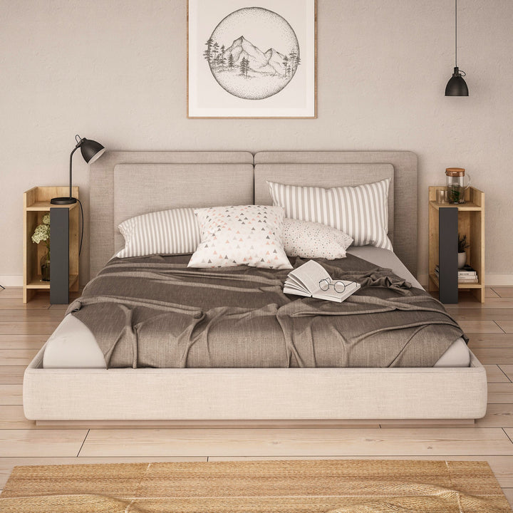 La table de nuit Elos - Oak, Anthracite