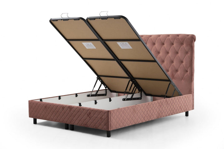Base de lit double et tête de lit Sonata 140 x 200 - Dusty Rose