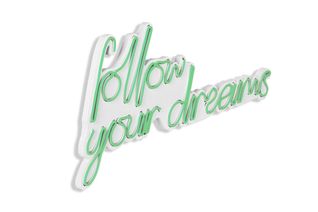 Éclairage LED en plastique décoratif Follow Your Dreams - Green
