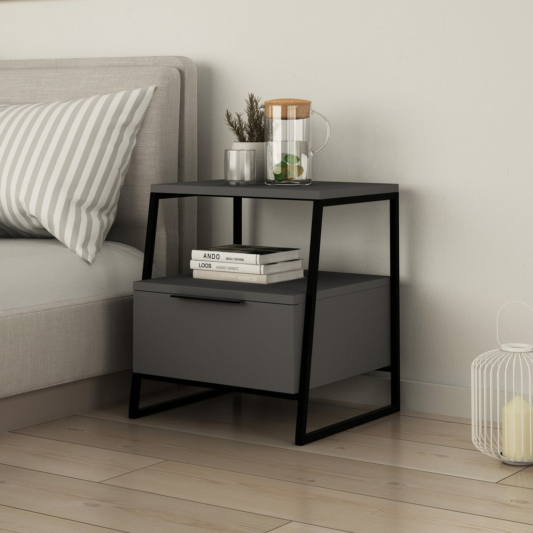 La table de nuit Pal - Anthracite