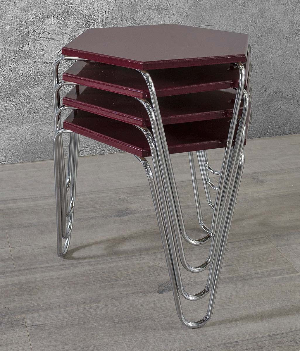 Piramit Table Gigognes Bordeaux