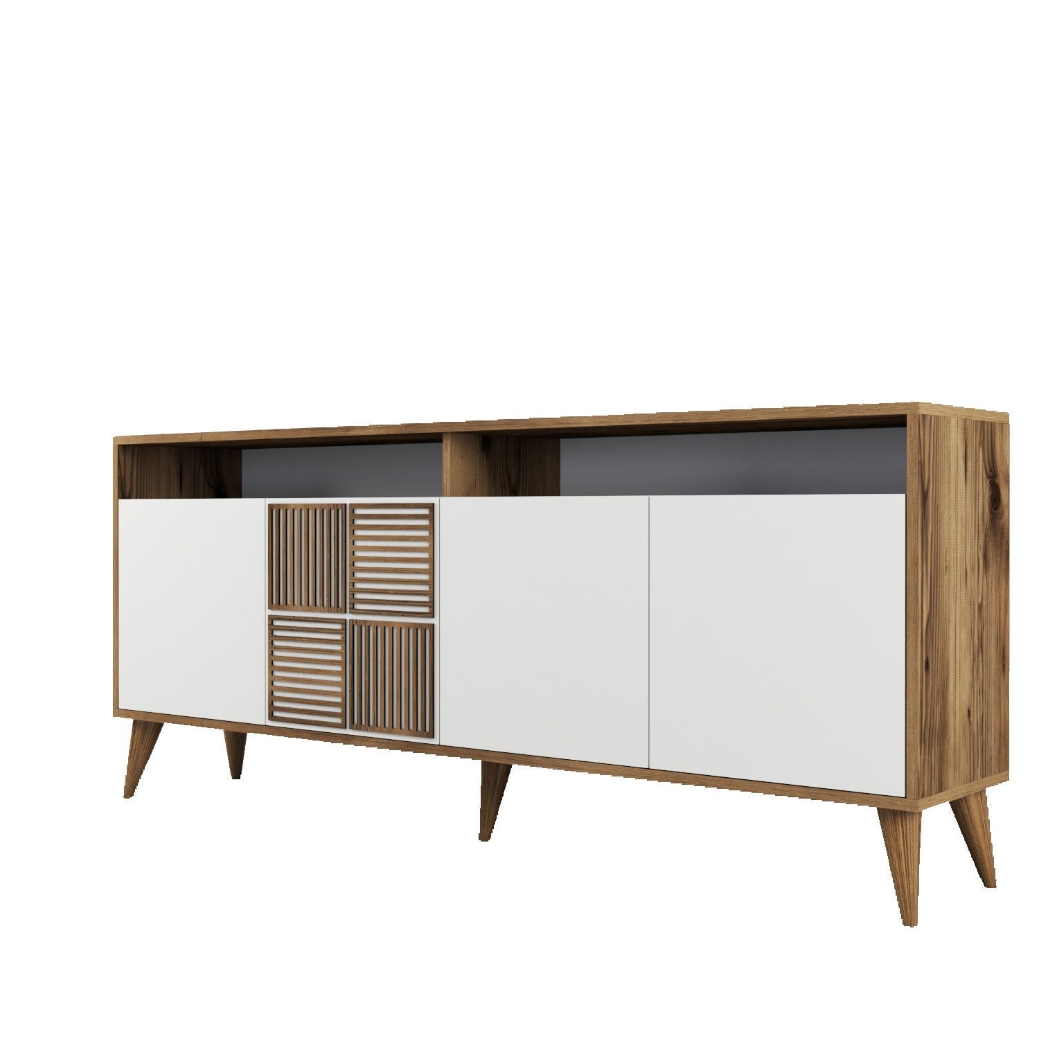 Console Milan - Walnut, White