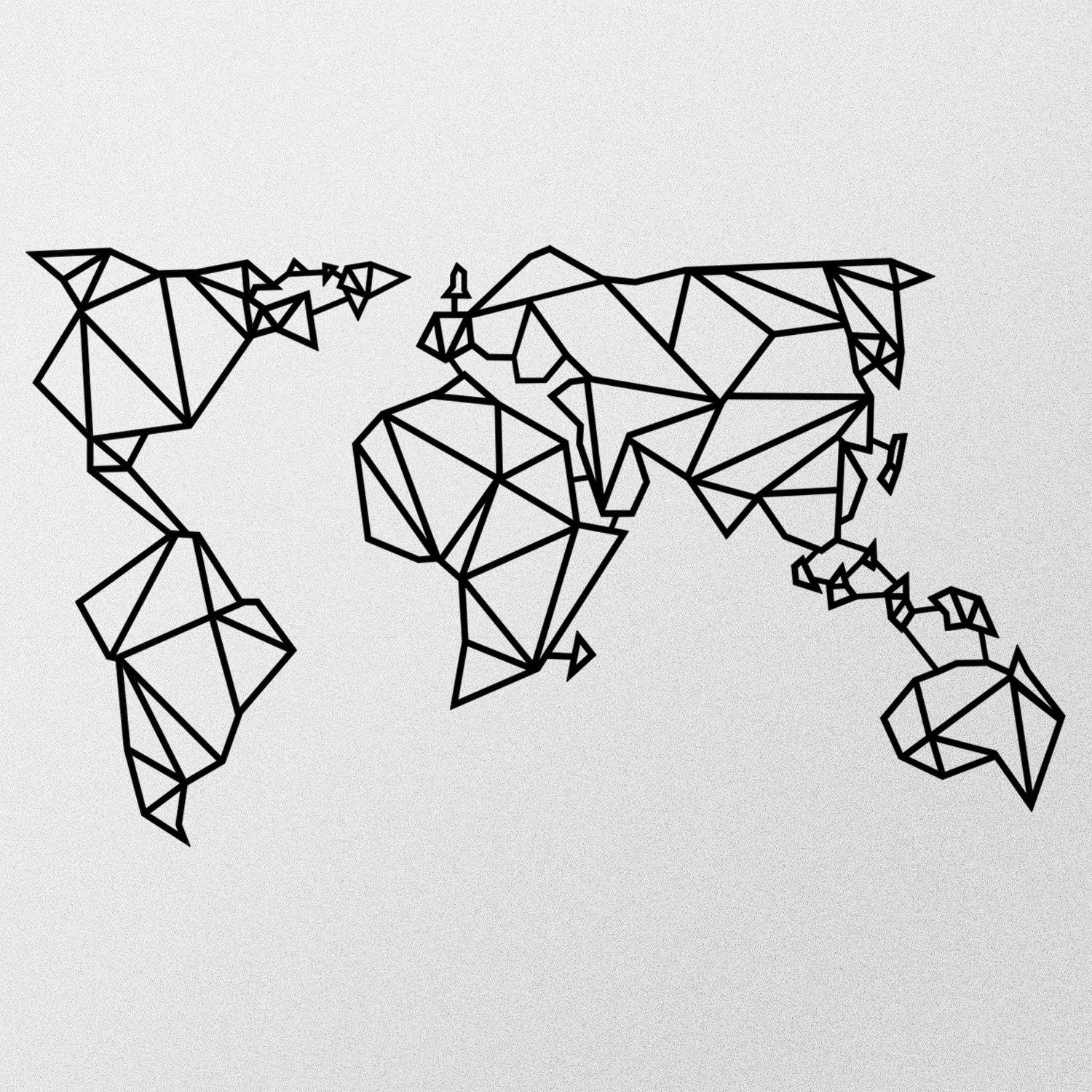 Accessoire mural en métal décoratif World Map Metal Decor 4