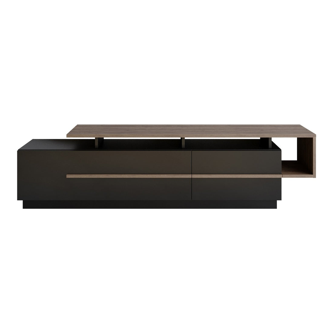 Meuble TV Pia - Black, Walnut