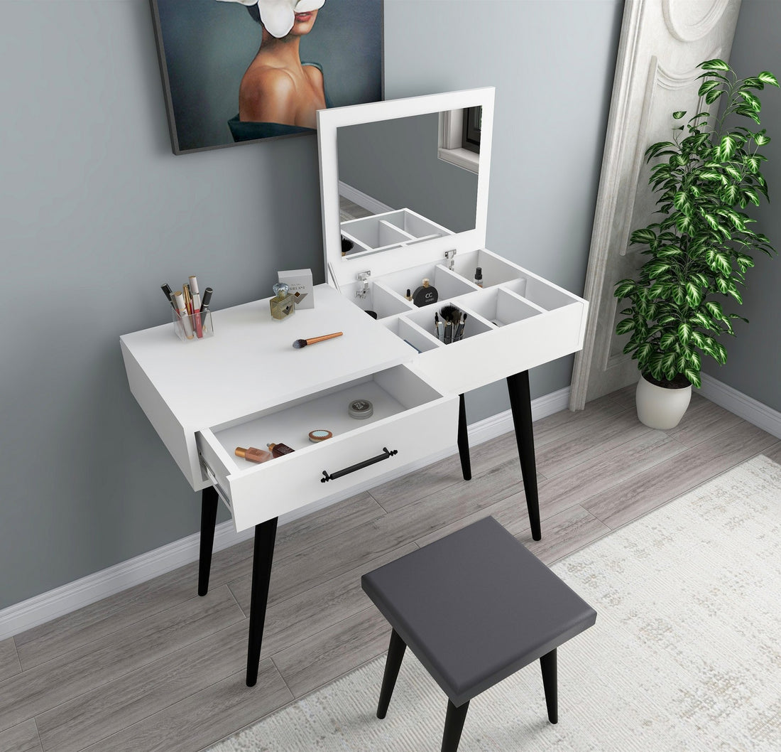 Table de maquillage Rouge - White