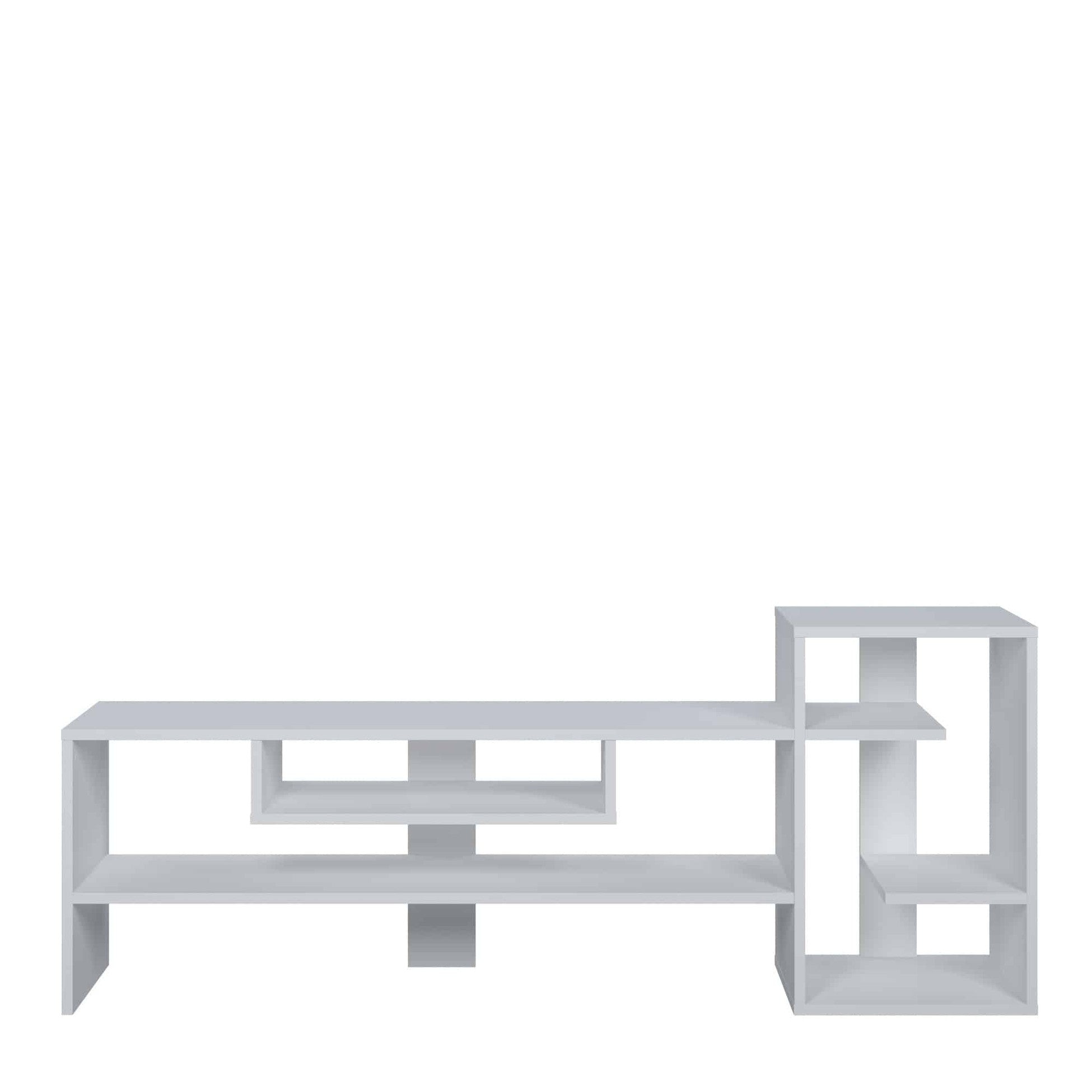 Meuble de rangement bibliothèque étagère 7 casiers 165x64x35cm Blanc Gulio