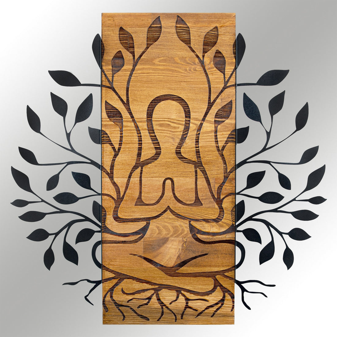 Accessoire mural en bois décoratif Meditation