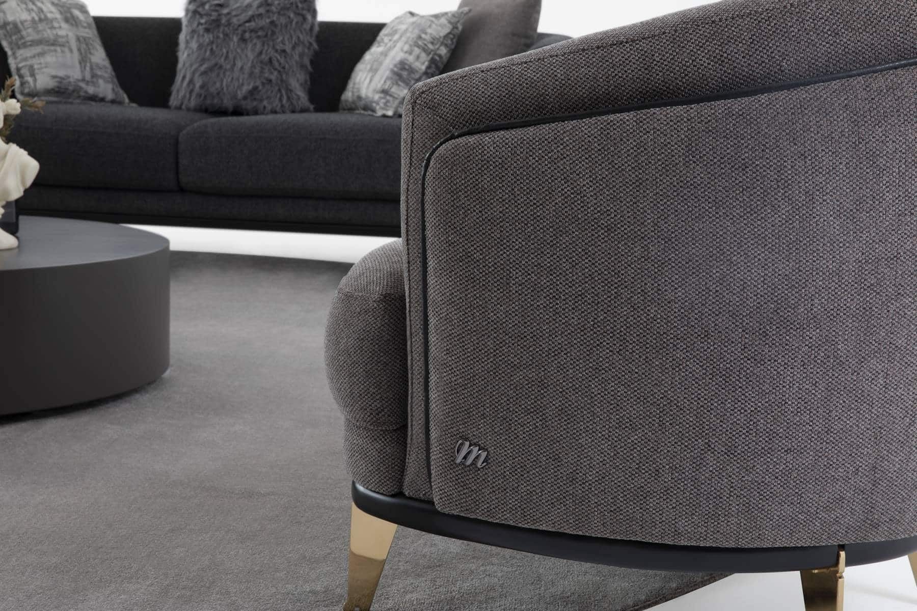 Violet Fauteuil Bergère Gris