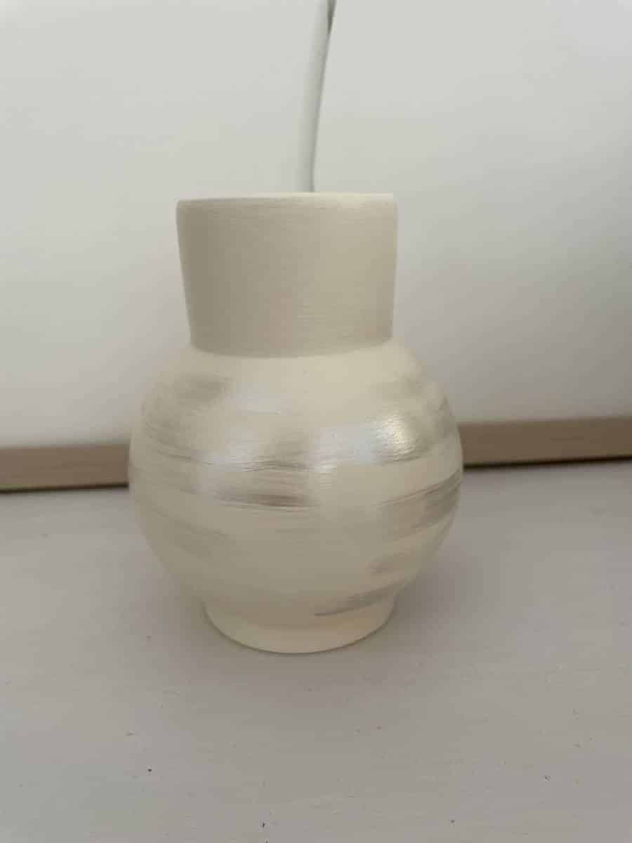Pudgy blanc gris vase