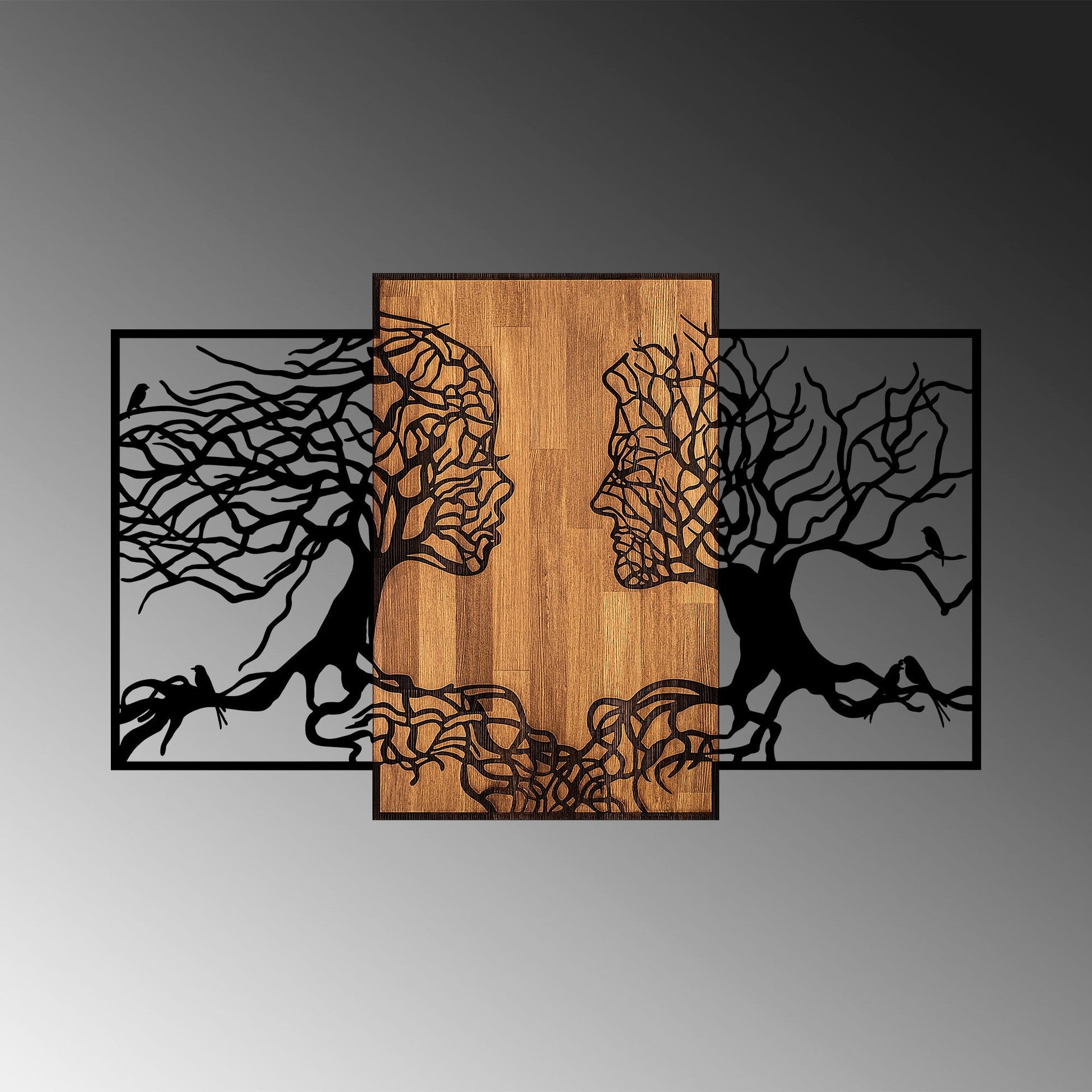 Accessoire mural en bois décoratif Tree Love - 312