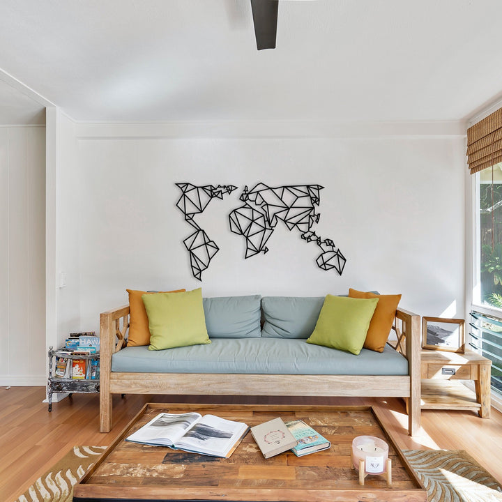 Accessoire mural en métal décoratif World Map Metal Decor 4