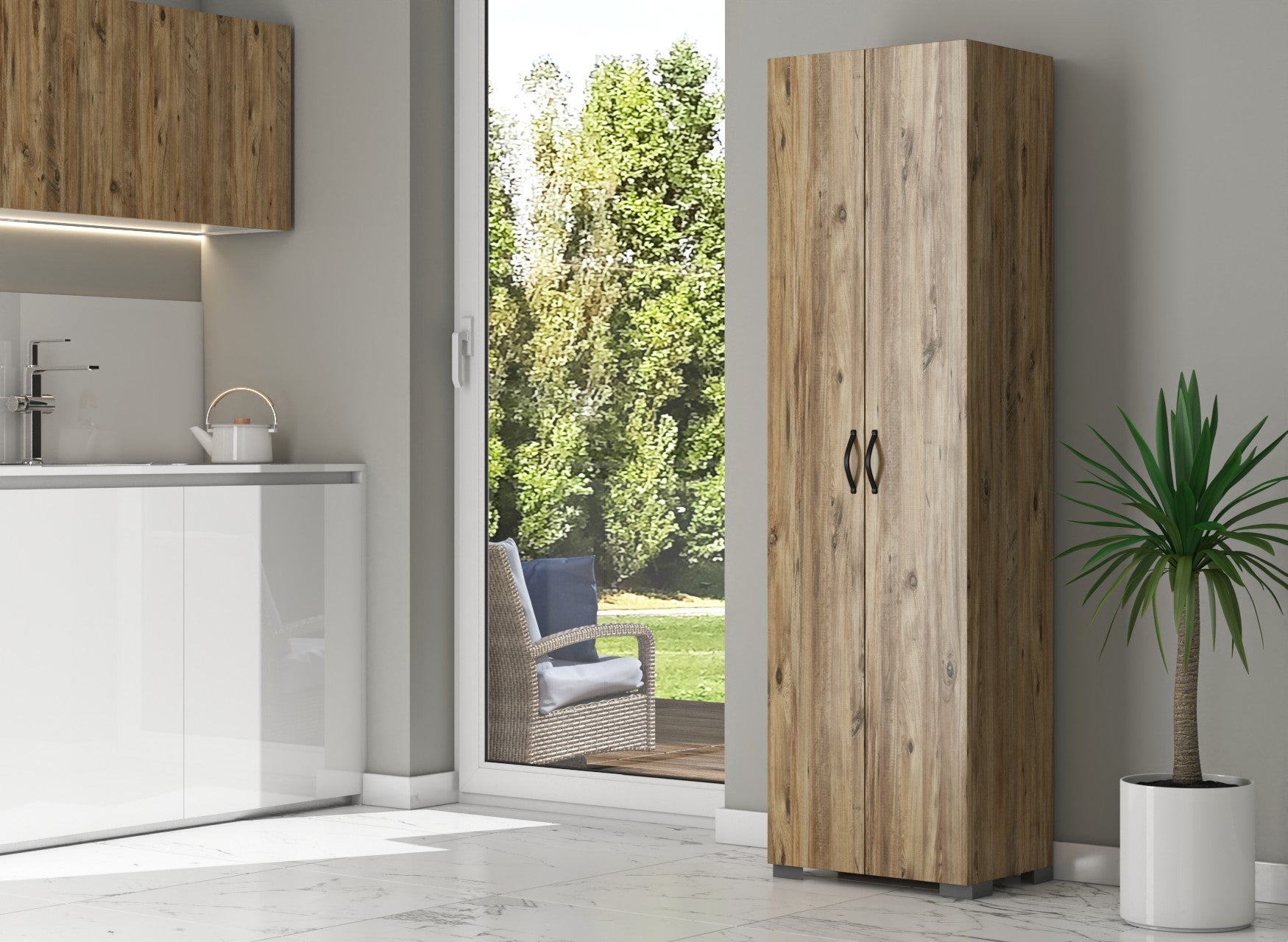 Armoire à plusieurs usage 2 Kapak 8 Raf - Atlantic Pine