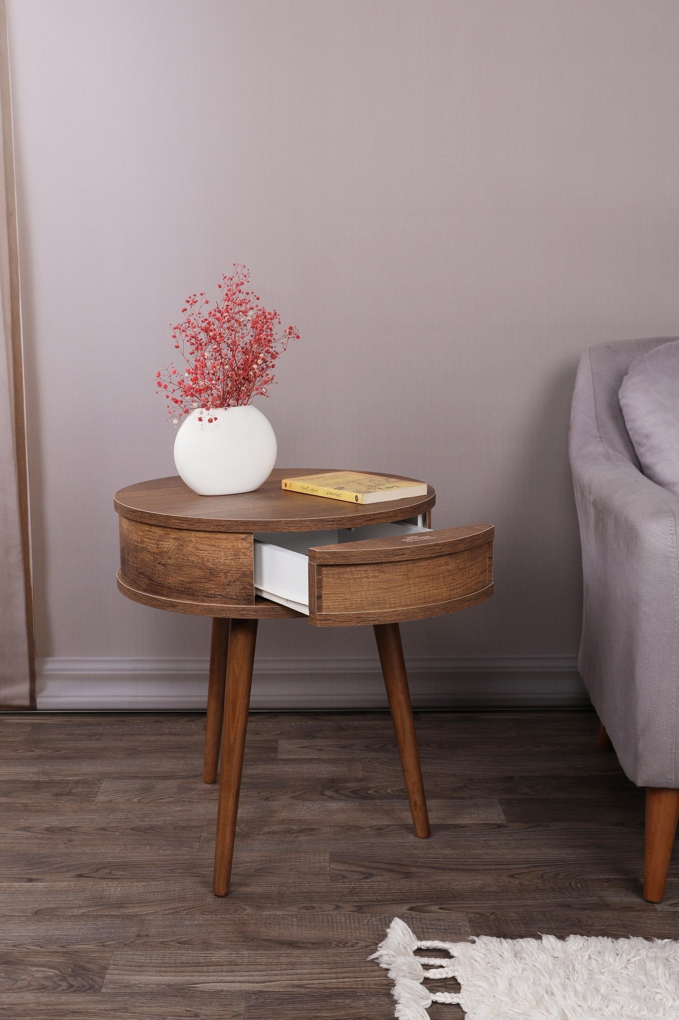 Table d'appoint Yuvarlak - Walnut