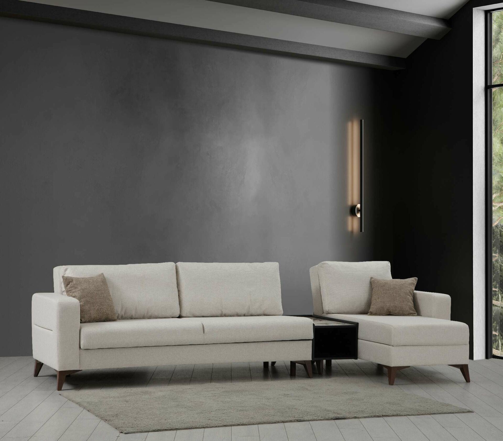 Canapé Kristal Rest Shelf Set - Beige