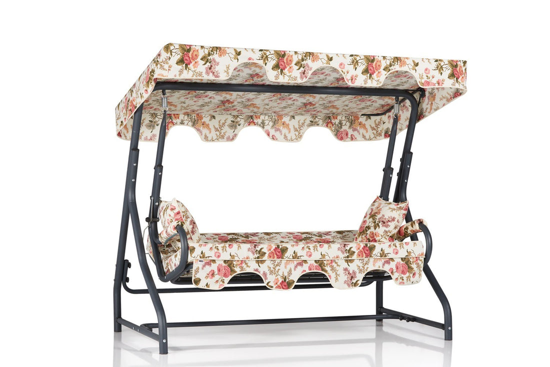 Chaise swing triple jardin Olea 10 - Multicolor