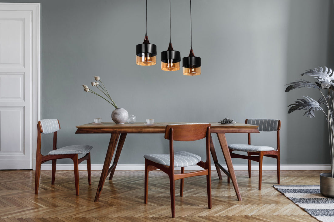 Lustre Sahra 3 Lü Sıralı Sarkıt Siyah