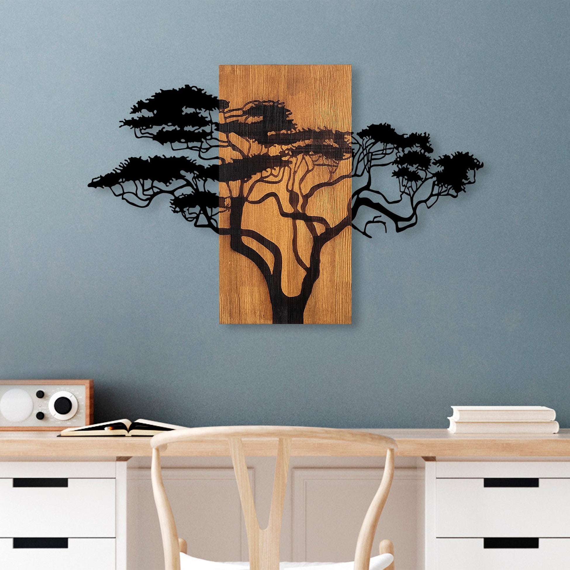 Accessoire mural en bois décoratif Acacia Tree - 387