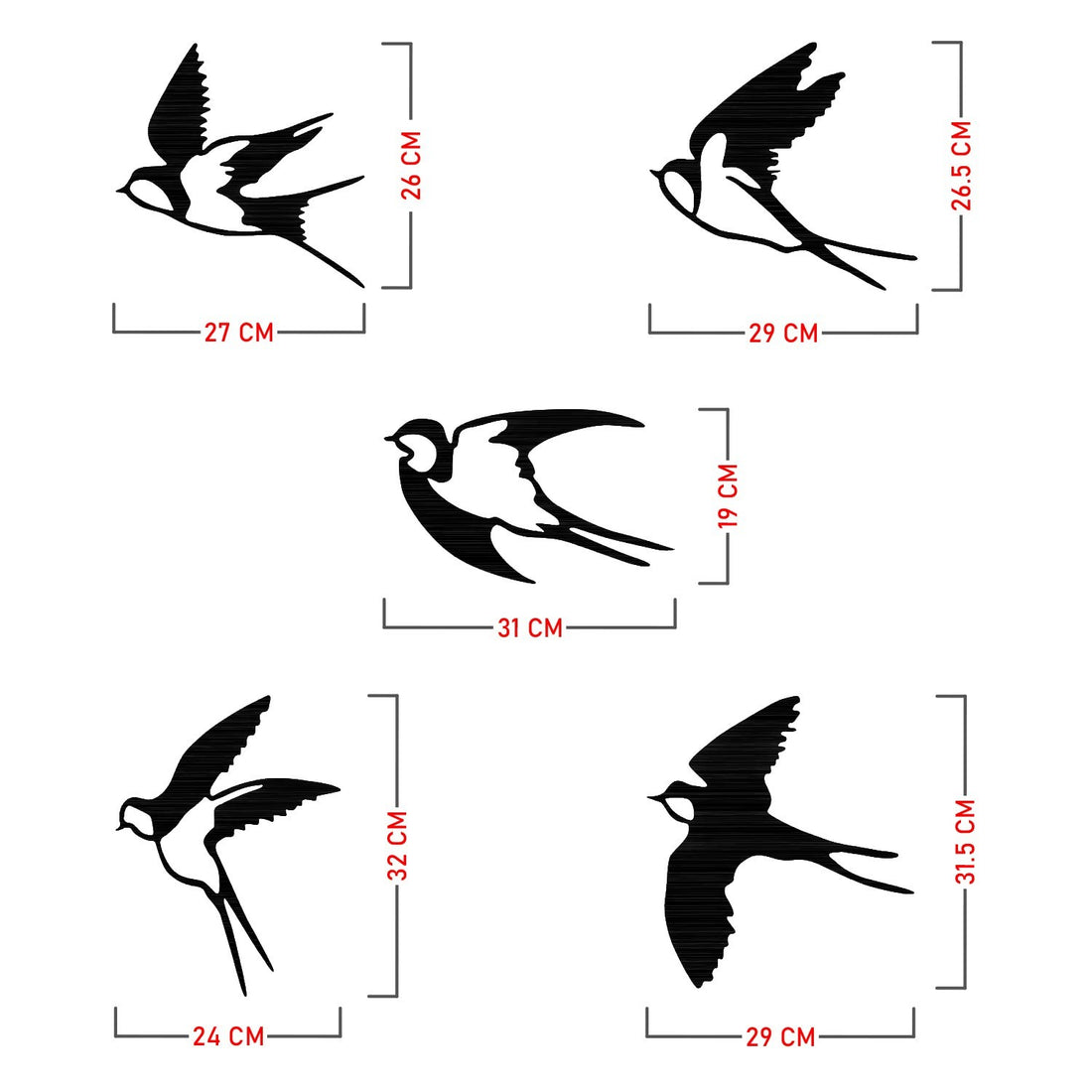 Accessoire mural en métal décoratif Ebabil