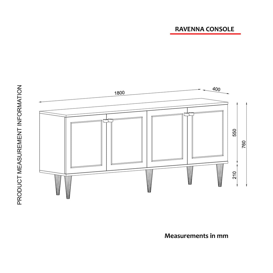 Console Ravenna - White