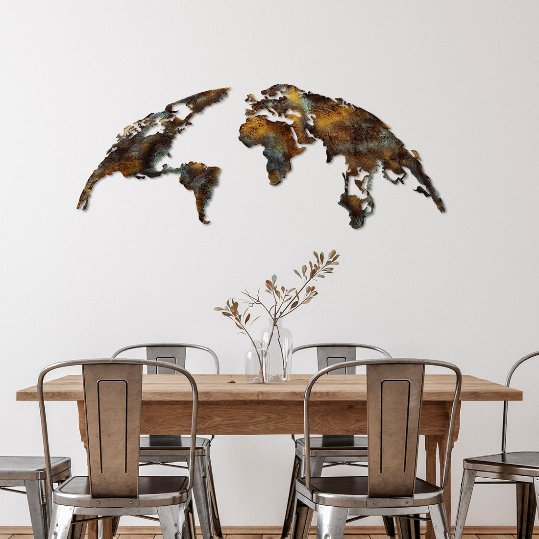 Accessoire mural en métal décoratif World Map Medium - 3