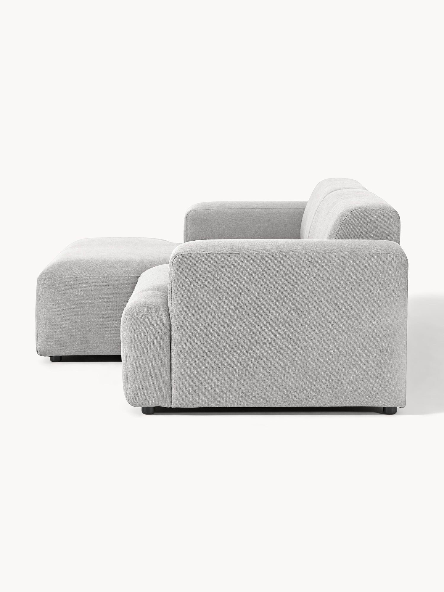 Canapé d'angle 3 places Molly Mini en tissu lin