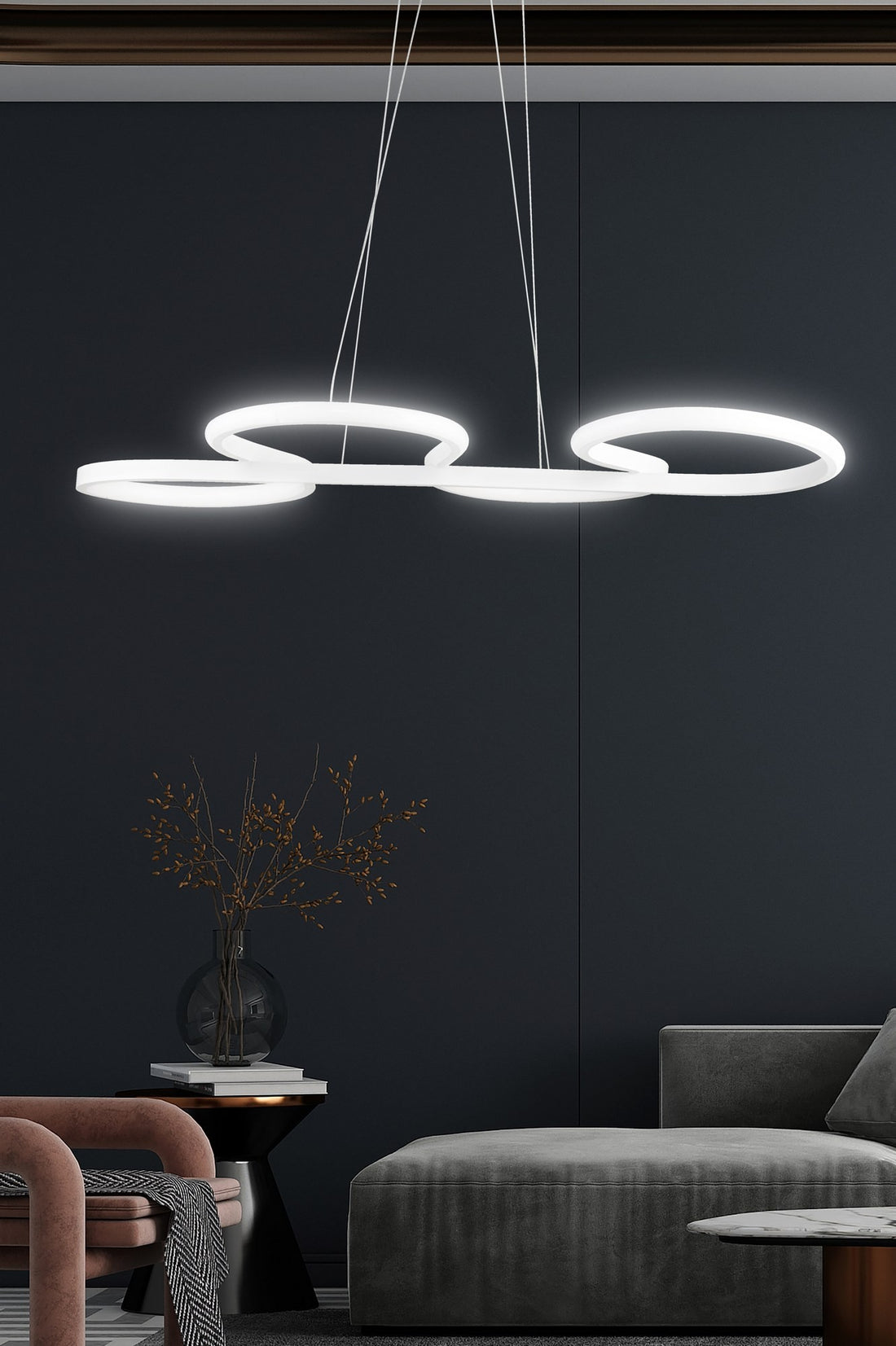 Lustre Swing - White, White Light