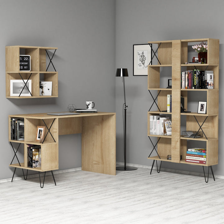 Bureau d'étude et étagère Extra 2 - Oak