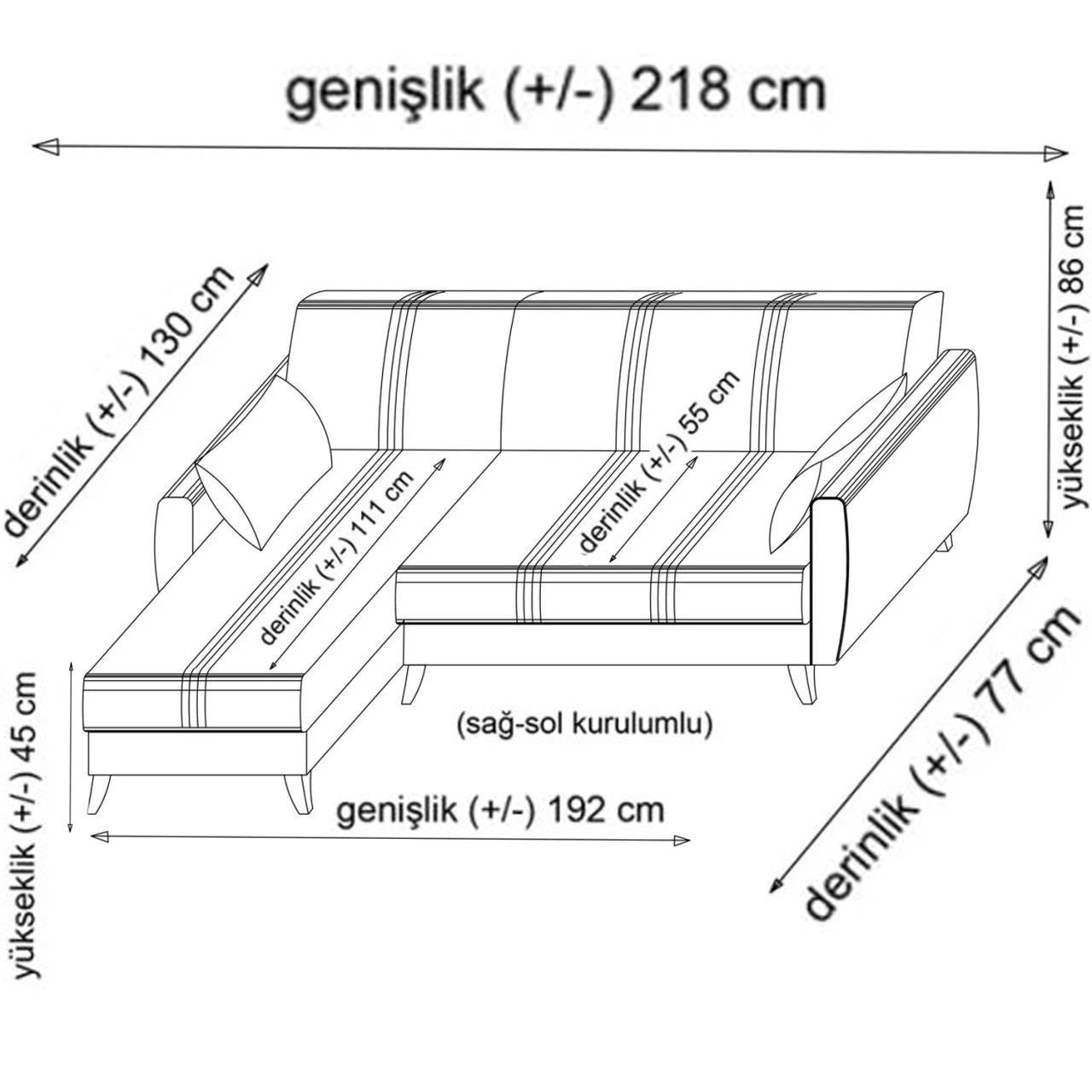 Canapé d'angle Zaden L - Dark Grey
