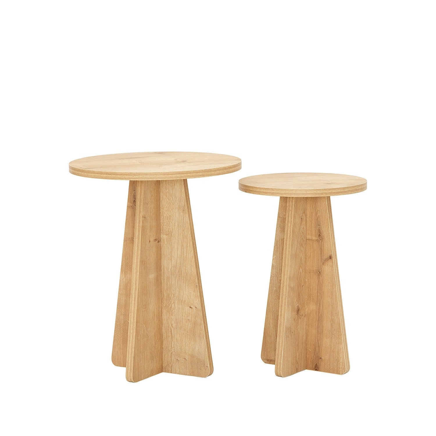 Table gigogne (2 pièces) Mushroom - Sapphire Oak