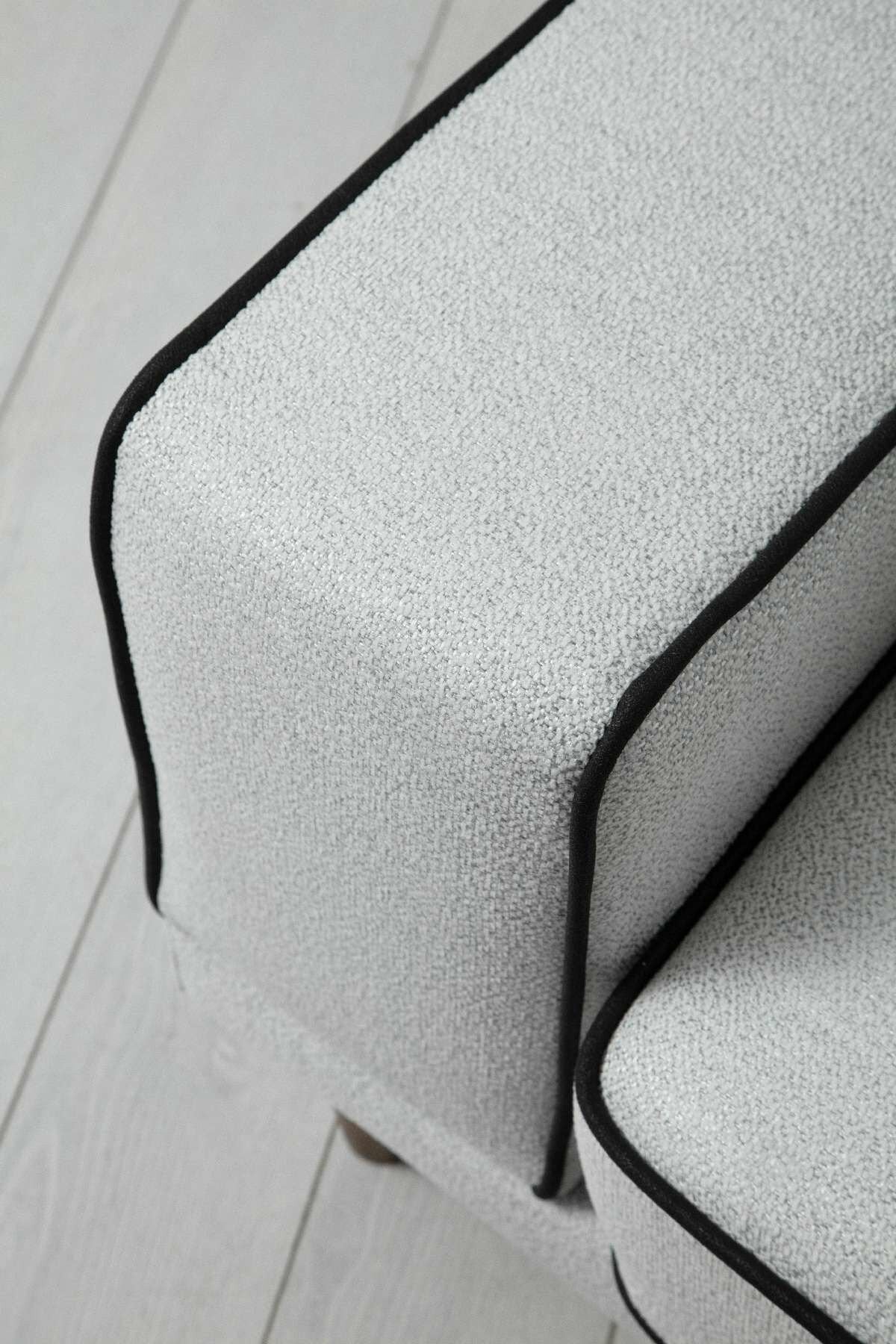 Canapé à 3 places Noir 3 - Ares White