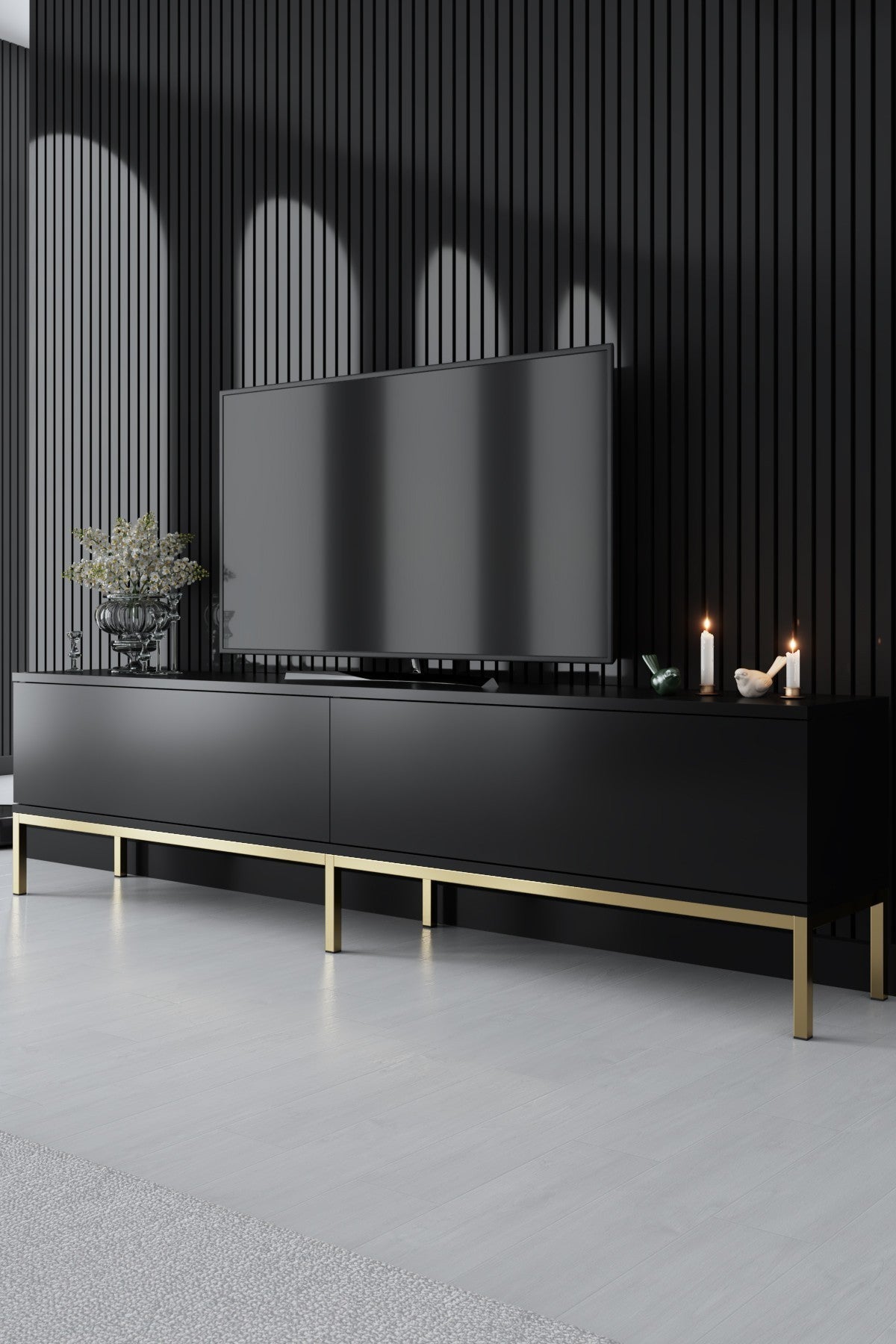 Meuble TV Lord - Black, Gold