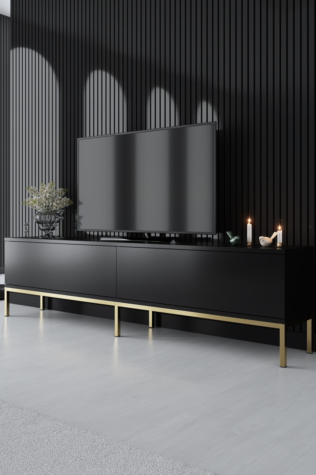 Meuble TV Lord - Black, Gold