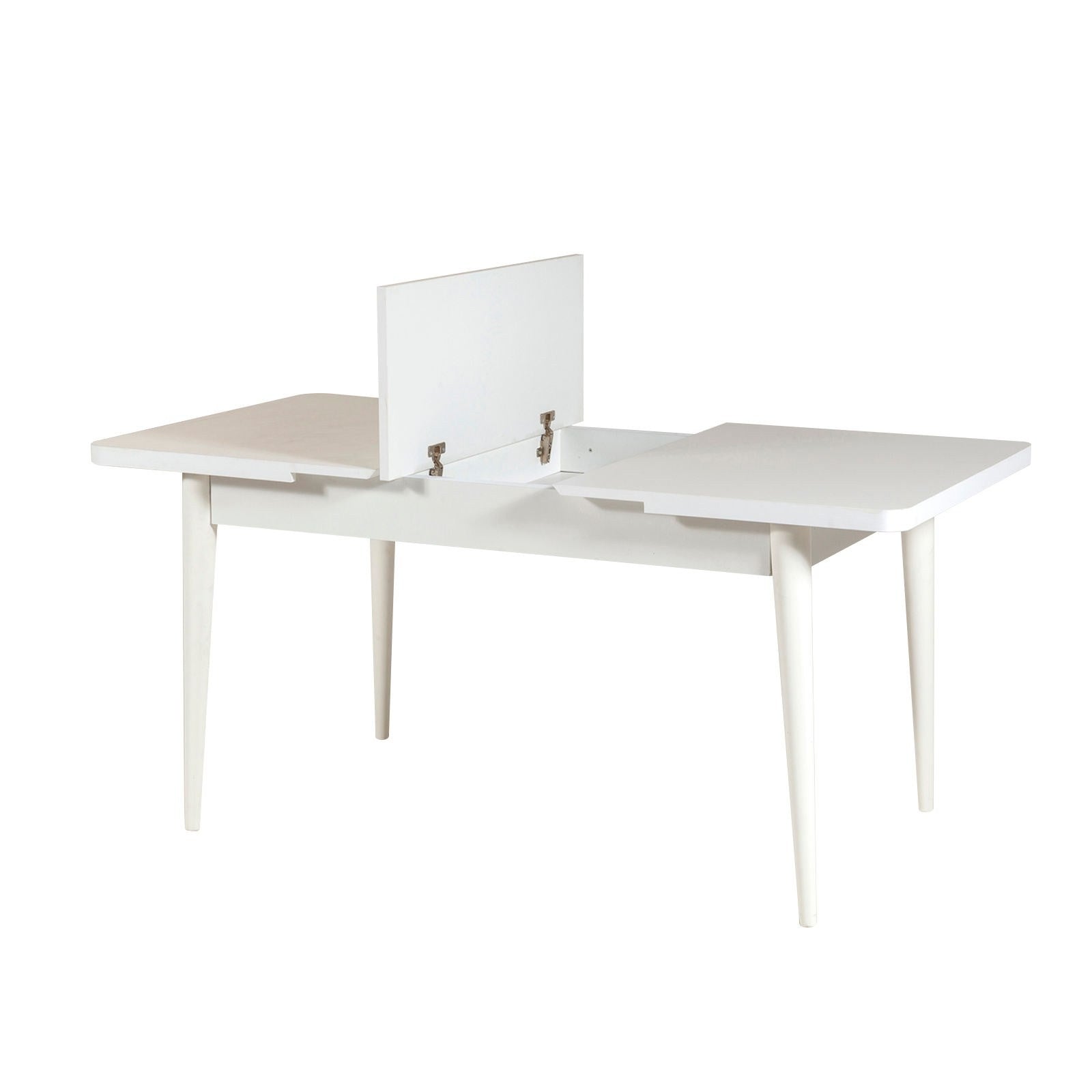 Table à manger extensible et jeu de chaises (5 pièces) Vina White Dark Blue