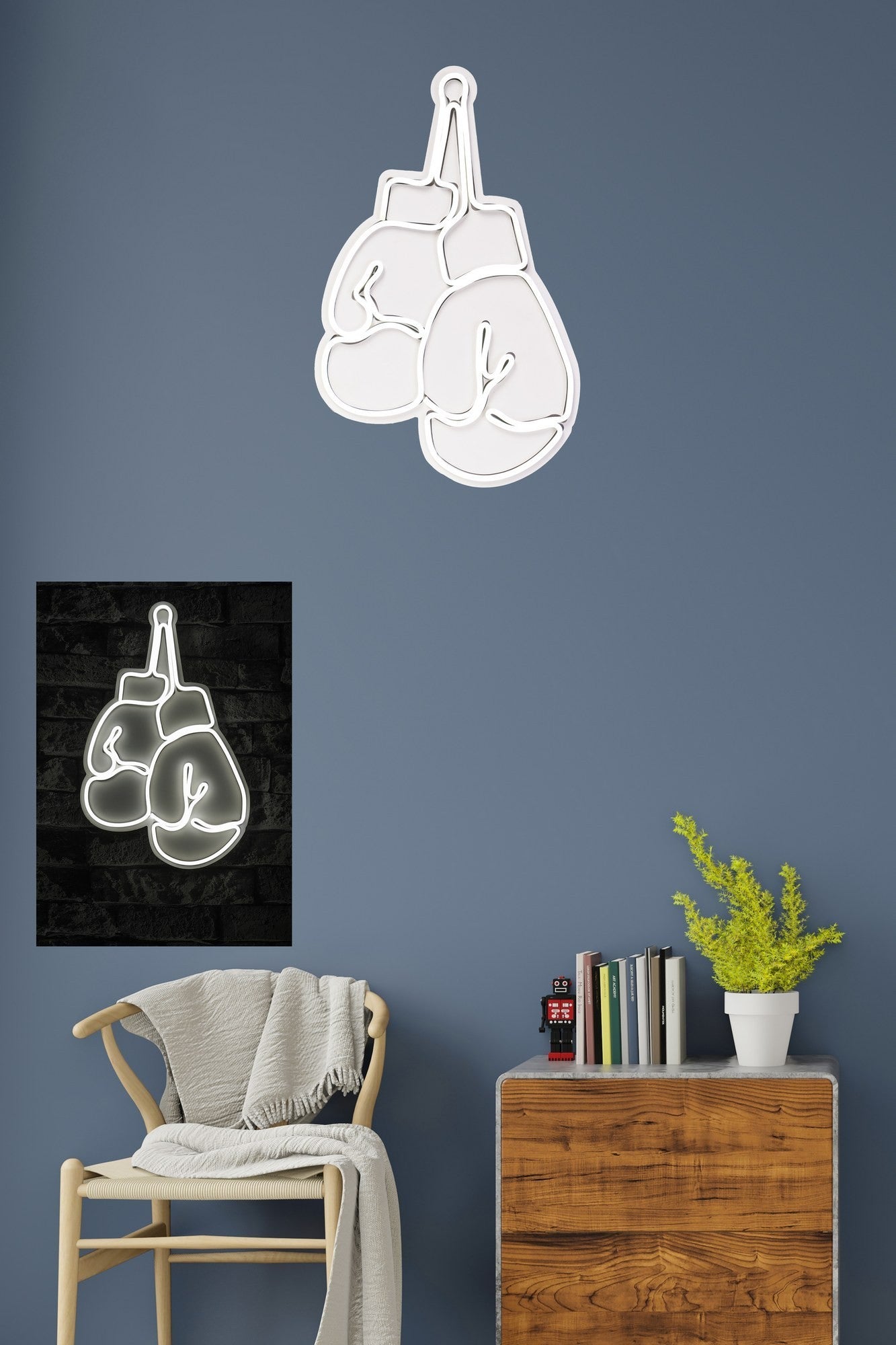 Éclairage LED en plastique décoratif Boxer - White