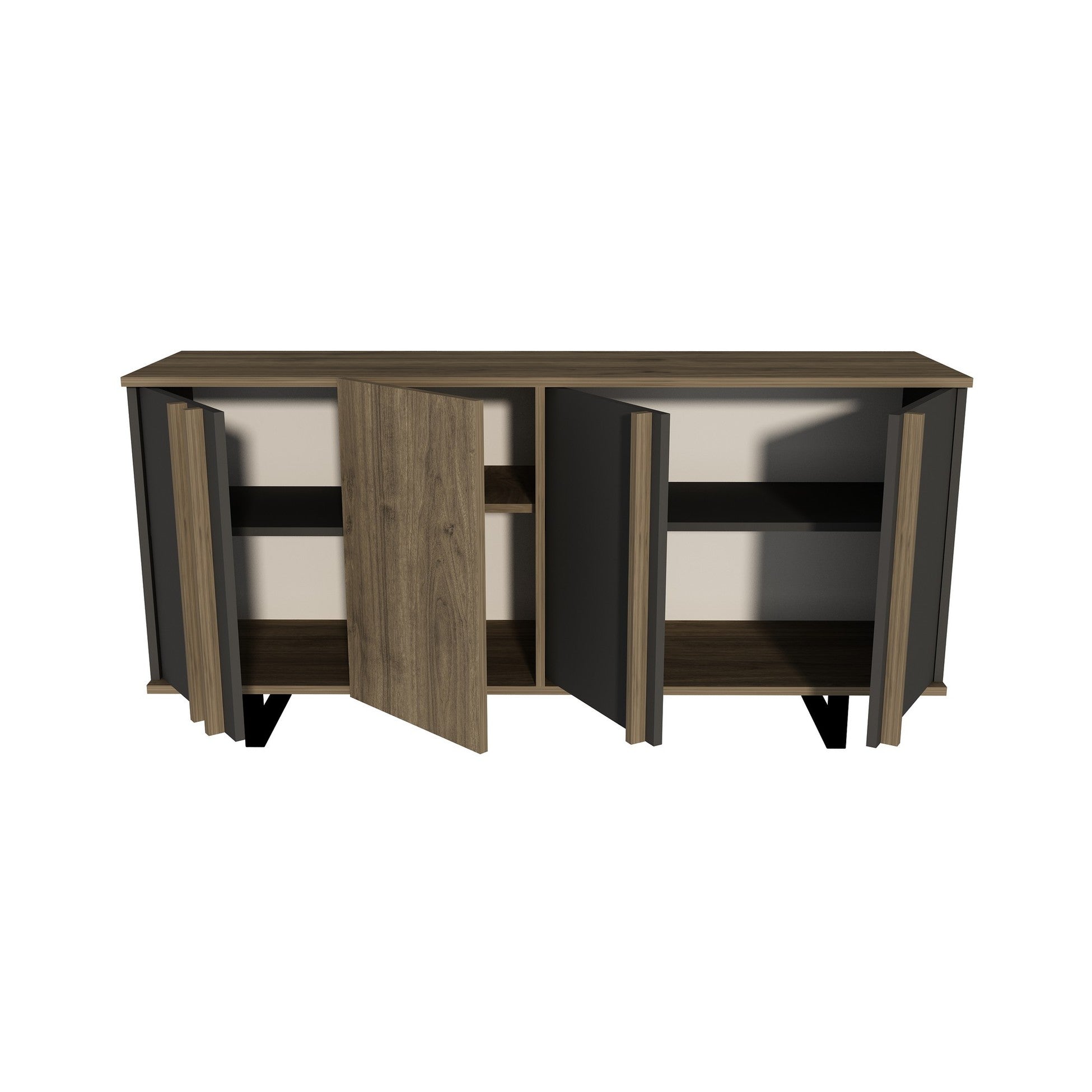 Console Deco - Walnut, Anthracite