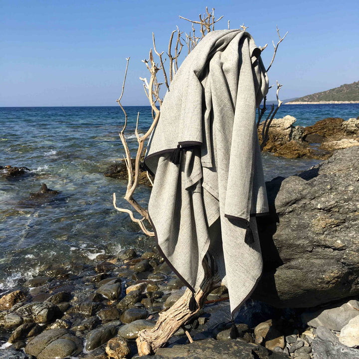 Fouta (serviette de plage) Harmony - Black