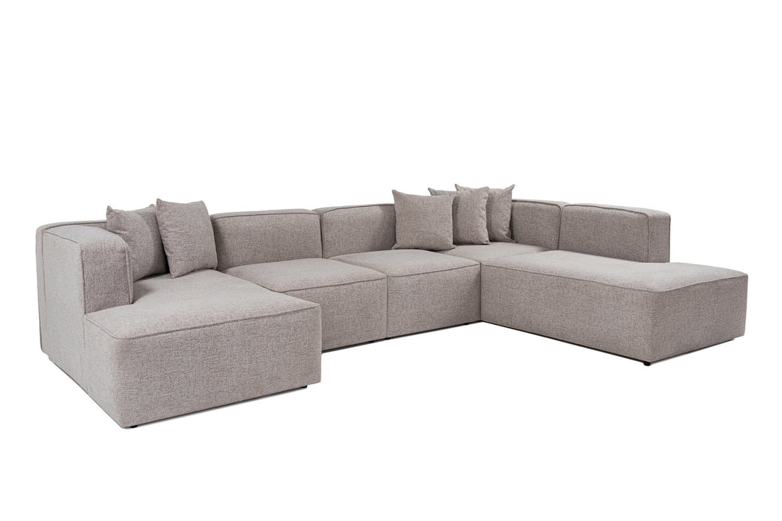 Canapé d'angle More B (M5-M1-M1-M2-M3) - Mocha