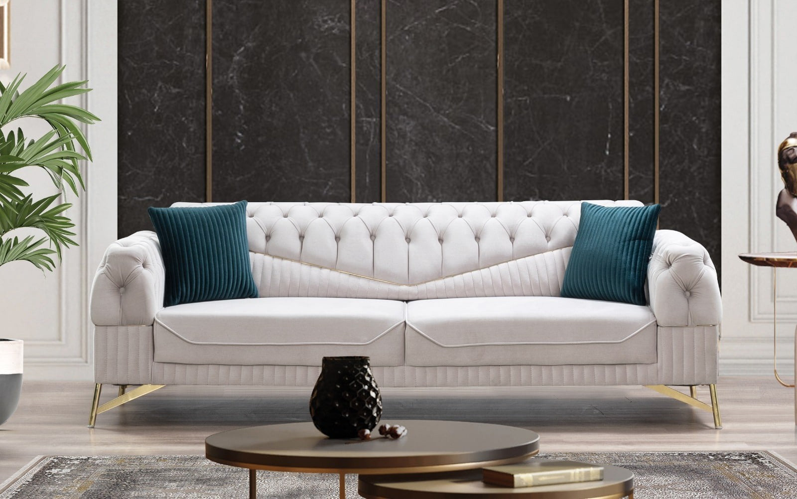 Verona Canapé 3 Places Blanc