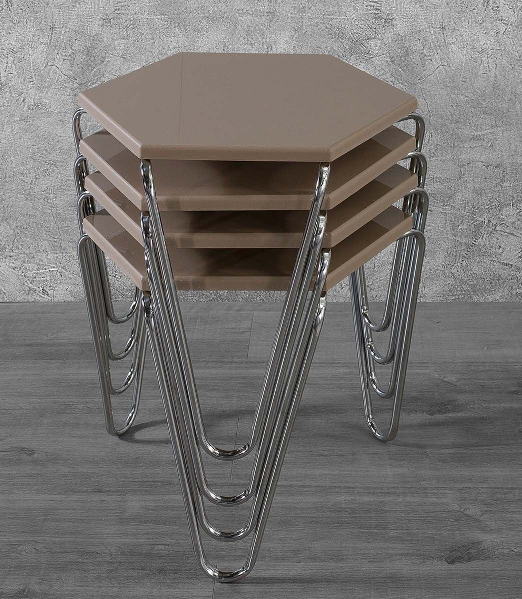 Piramit Table Gigognes Marron Clair