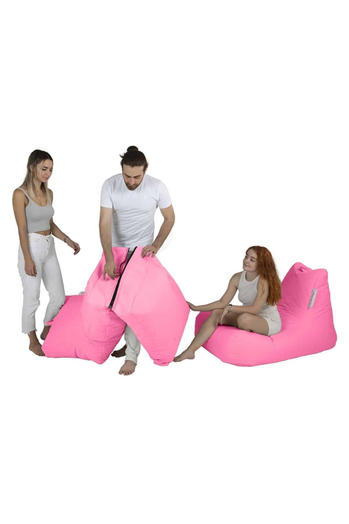 Siesta Pouf convertible / coussin de sol Rose