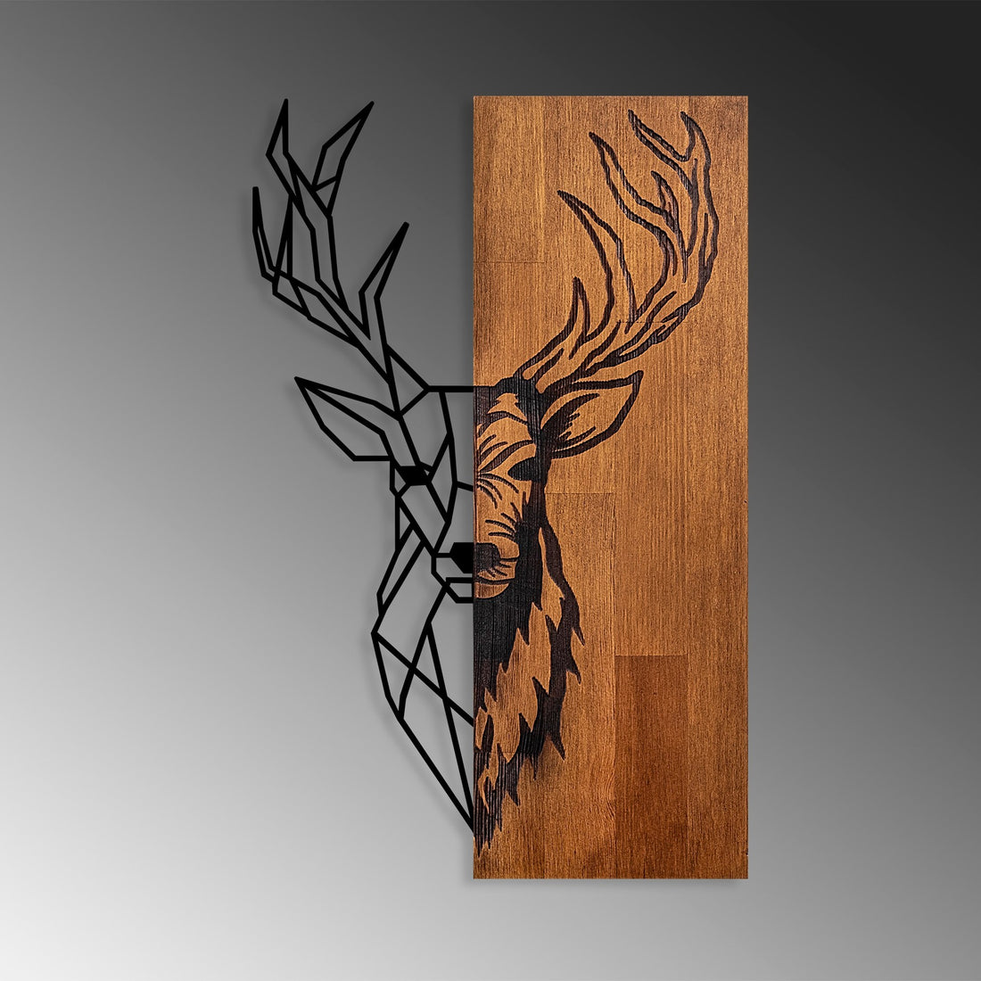 Accessoire mural en bois décoratif Red Deer 1
