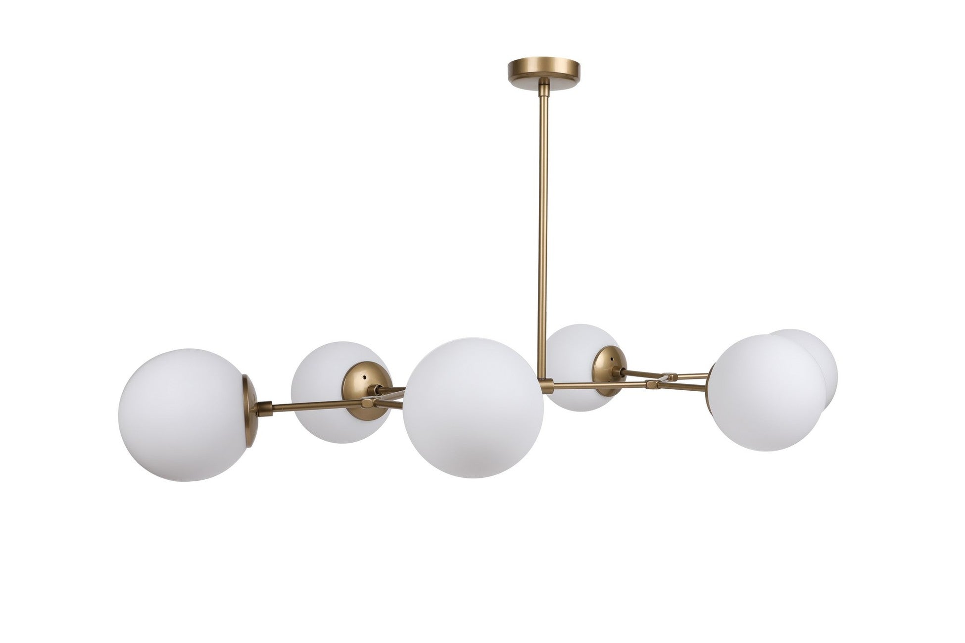 Suspension 6 Ampoules Style Moderne Métal Jaune Et Blanc Damar