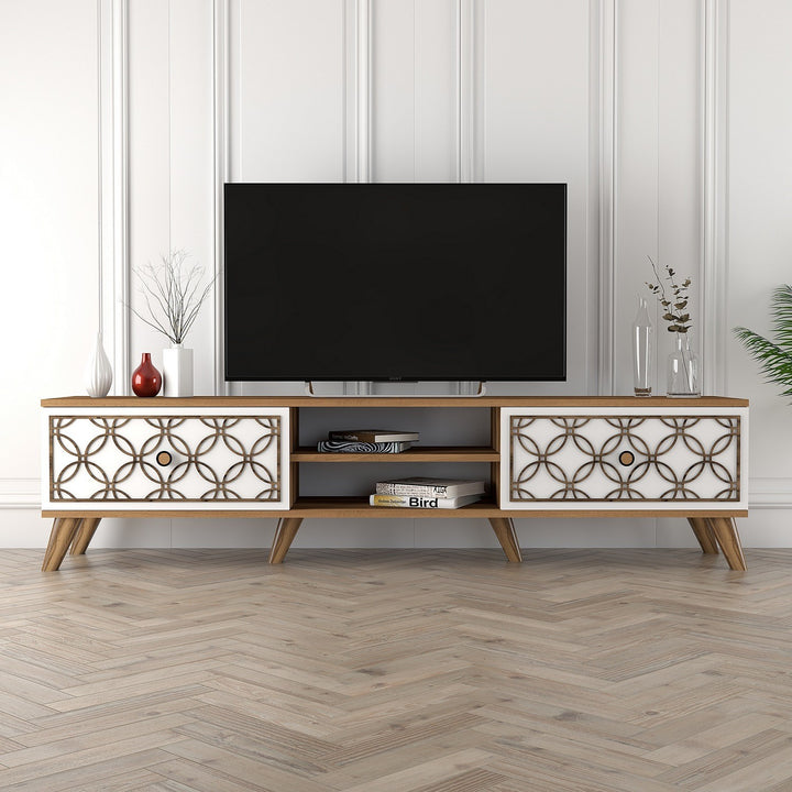 Meuble TV Class - Walnut, White