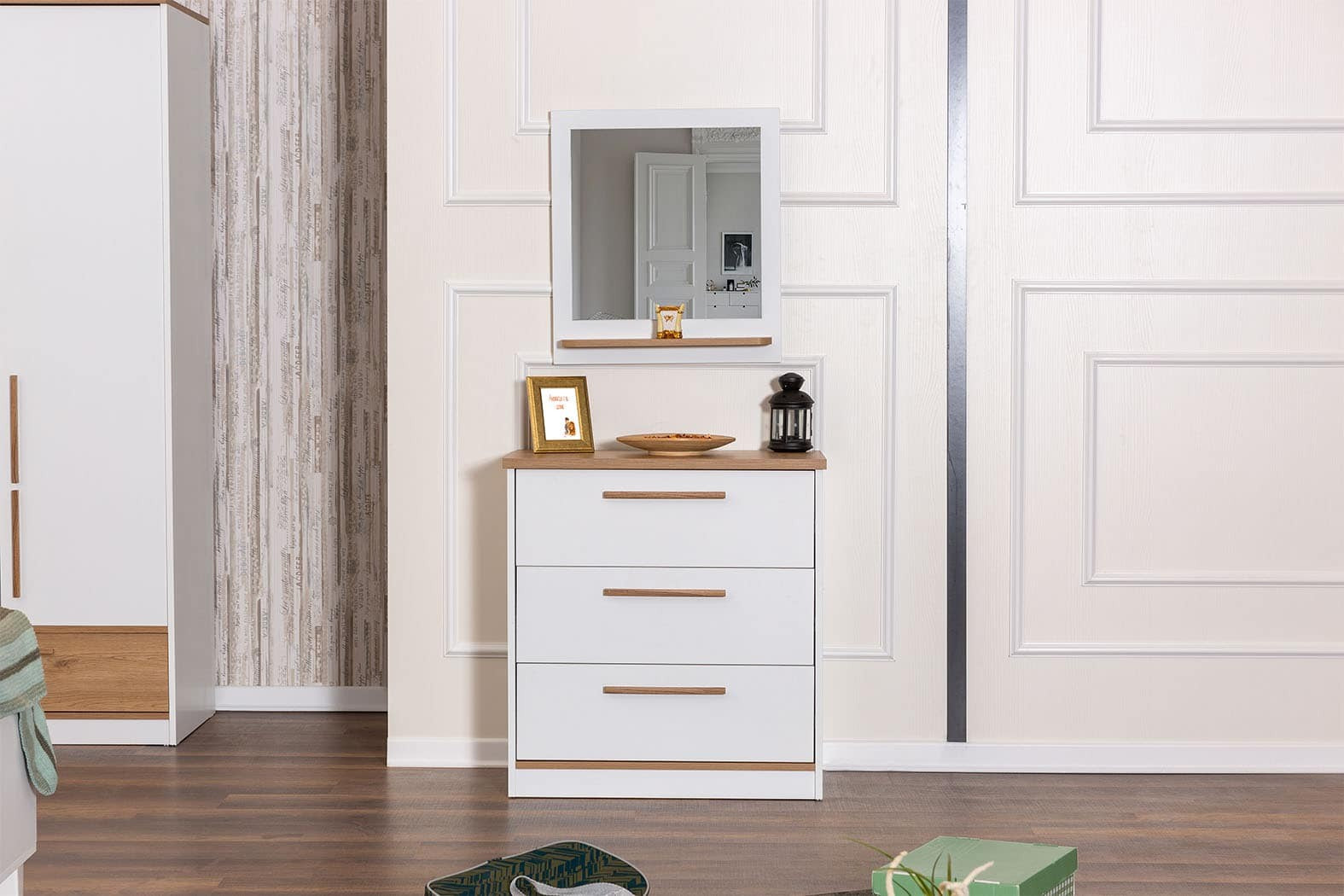 Plato Chiffonnier 3 tiroirs avec miroir