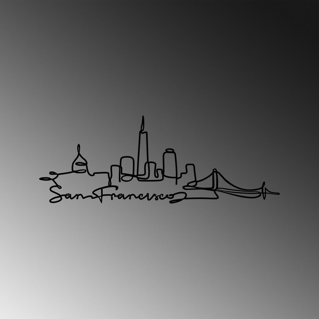 Accessoire mural en métal décoratif San Francisco