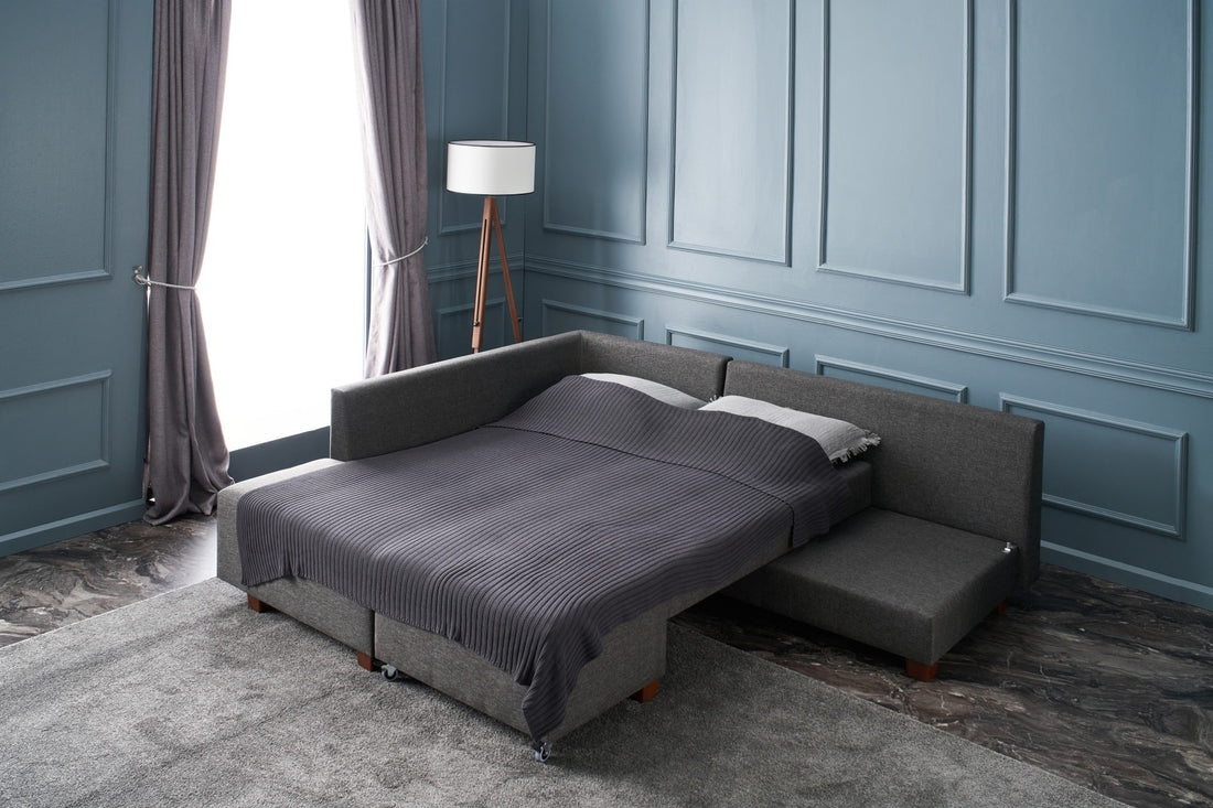 Canapé d'angle Manama Corner Sofa Bed Left - Anthracite