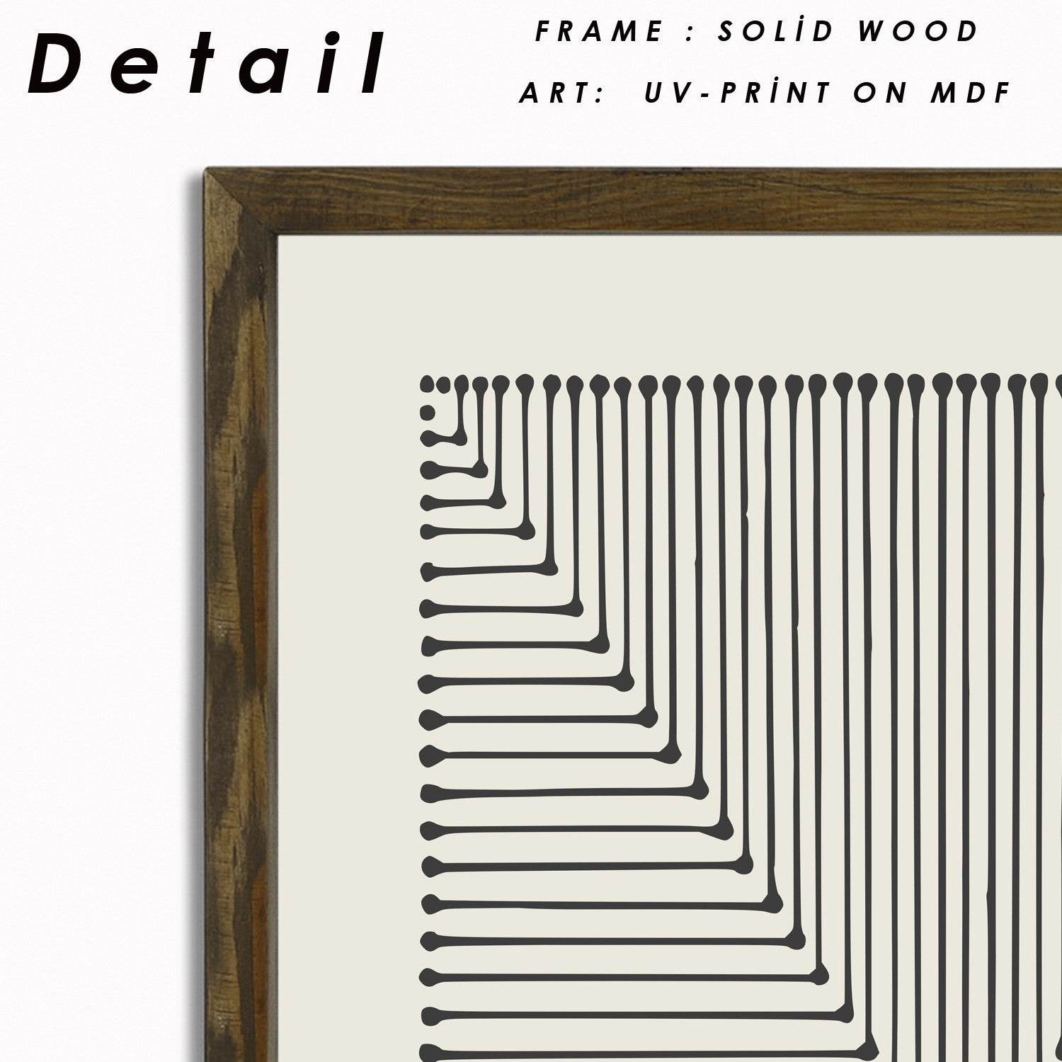 Peinture mdf encadrée décorative (3 pièces) EMN026