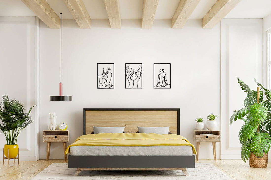 Accessoire mural en métal décoratif Woman Silhouettes