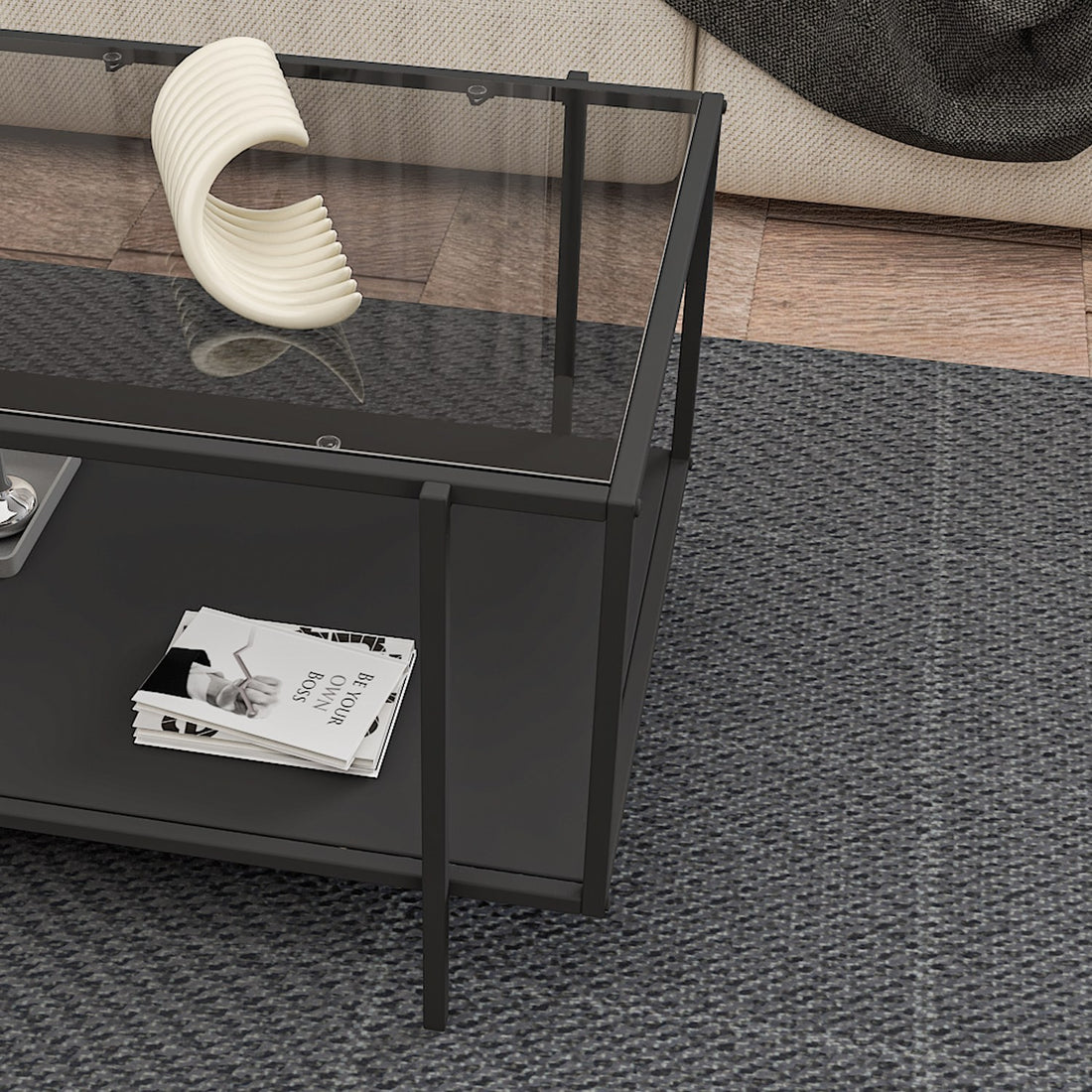 Table basse Espa - Smoked, Black