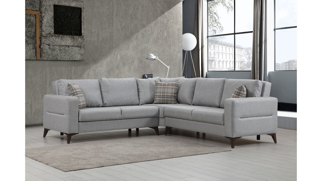 Canapé d'angle Kristal 2+2 - Light Grey